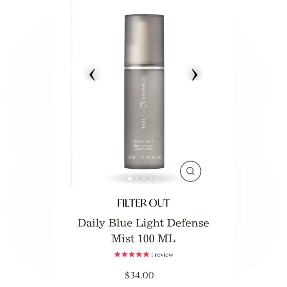 New Complex Culture Daily Blue Light Defense Mist